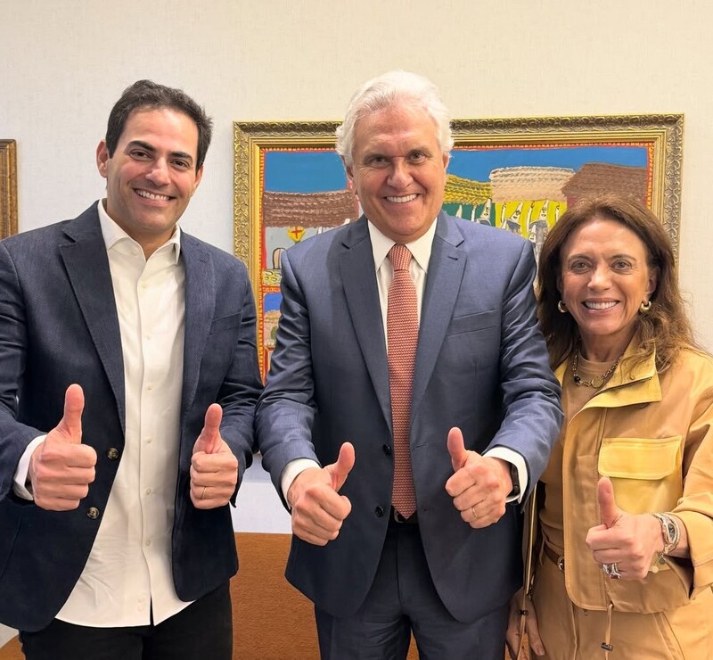 Caiado e Gracinha recebem Jamil Calife para tratar de obras estratégicas no Sudeste Goiano