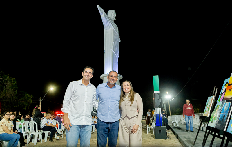Jamil Calife impulsiona turismo em Três Ranchos com entrega do Cristo Redentor revitalizado